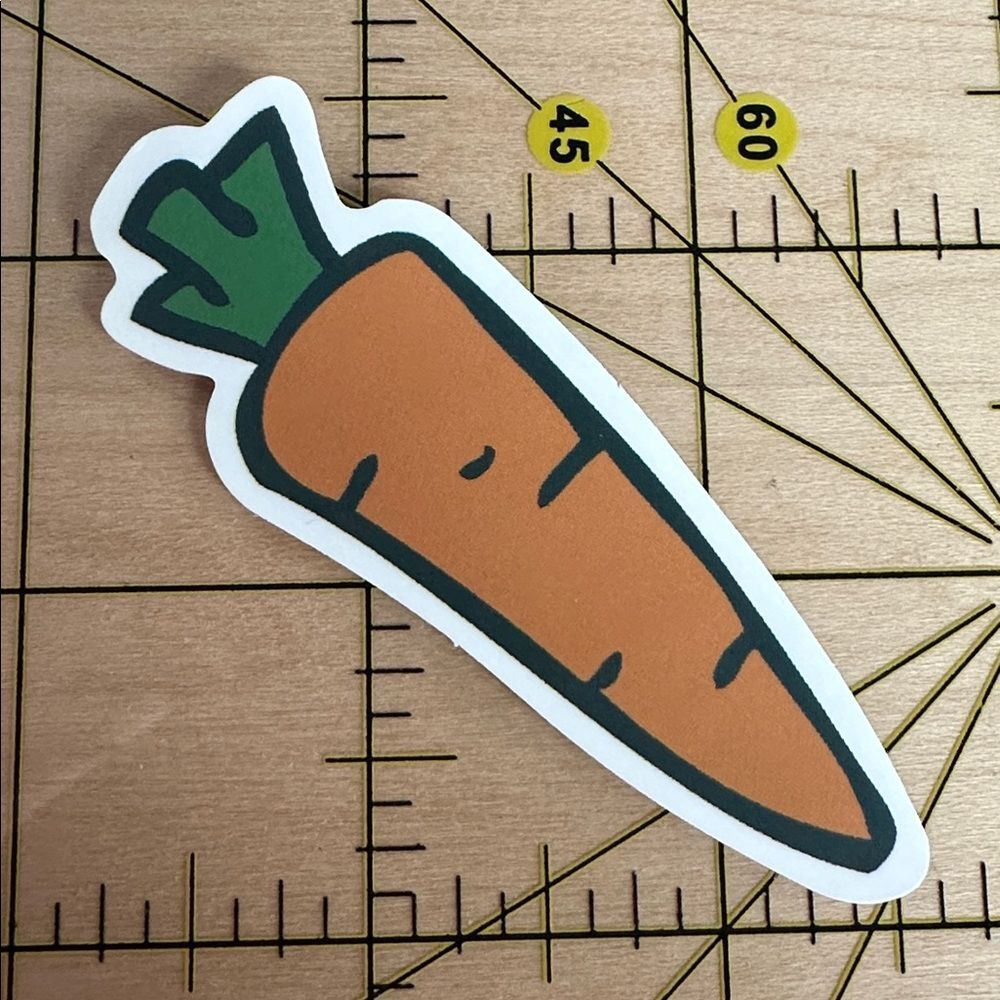 💜13/$13 +Bundle Sticker Sale| Carrot Orange Vegetable Waterproof Sticker